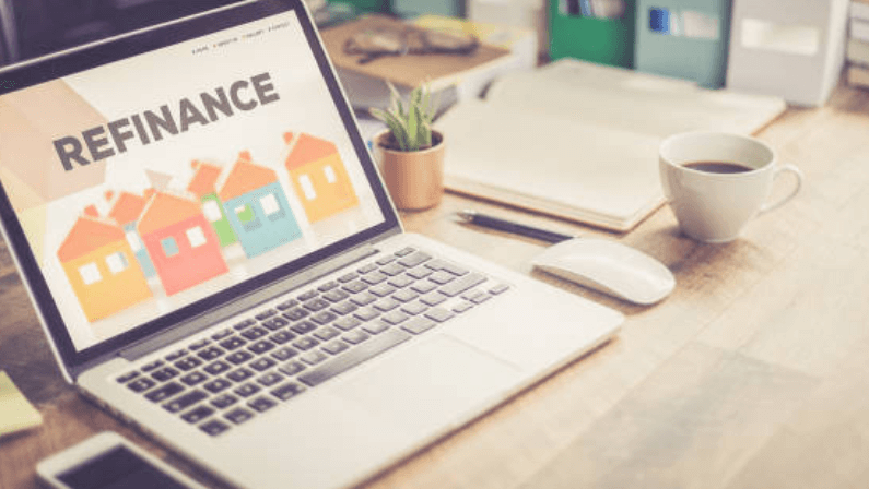 a laptop showing refinancing as good idea