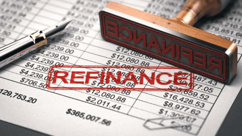 a document with many calculations which showing that they need to refinance