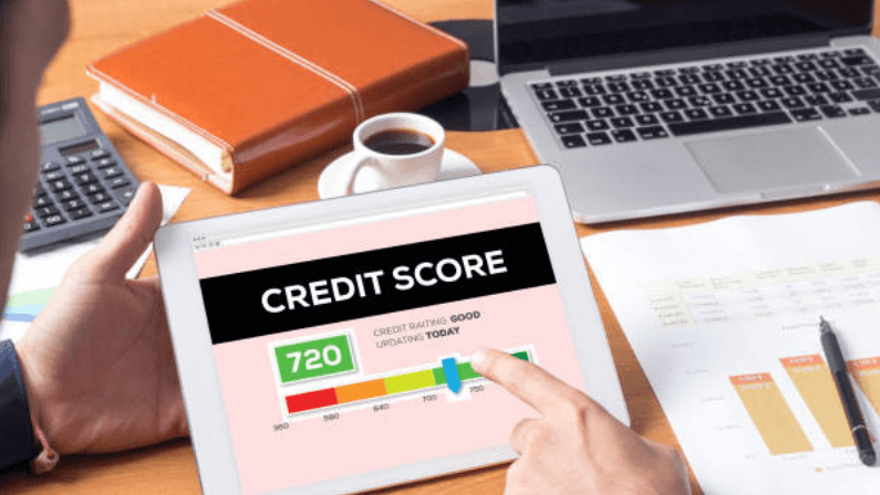 a picture showing a person's credit score