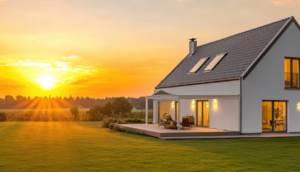 Ontario Land Mortgage Guide - Rural Property with Sunset Background