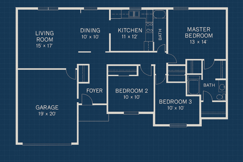 Home layout for an Ontario home - construction mortgage