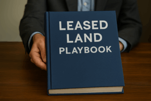 “Lease playbook for a leased land mortgage