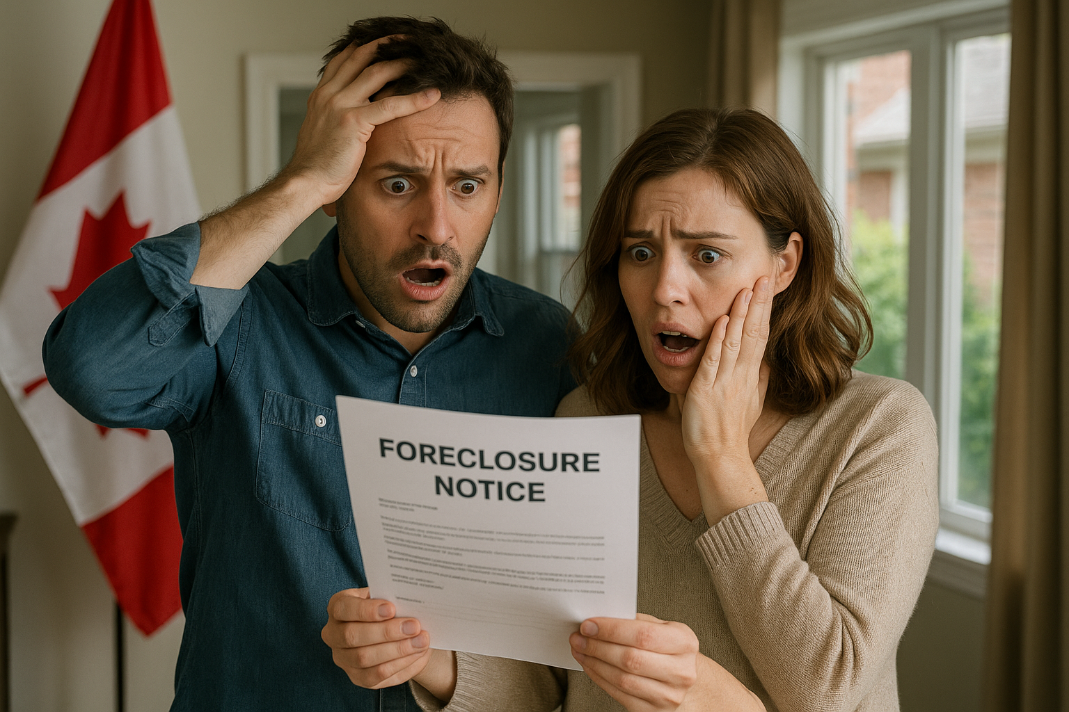 Reading a notice that summarizes you will lose your house