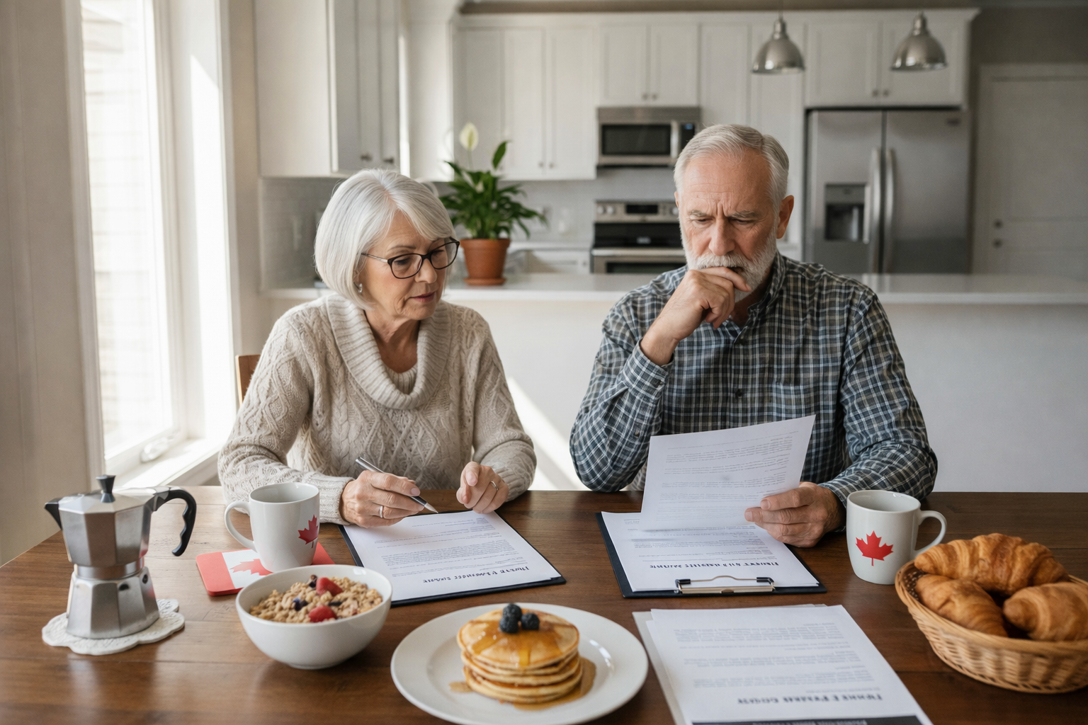 Couple reviewing strategies to pay back a reverse mortgage that they want to take