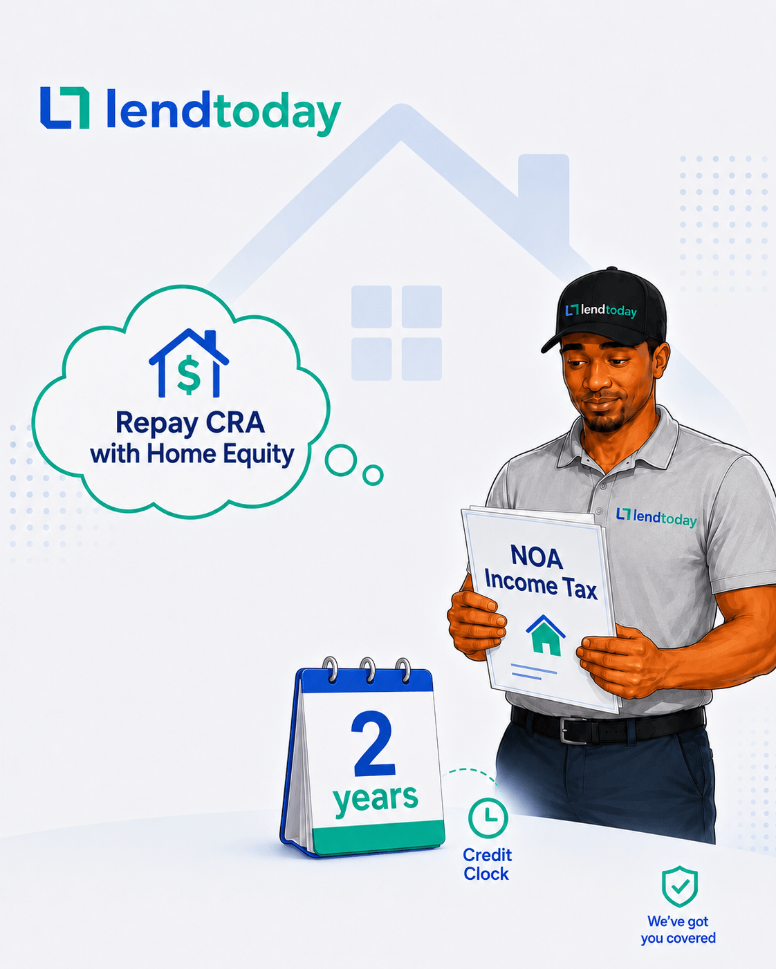 Homeowner using home equity to pay off Revenue Canada debt and clear income tax arrears