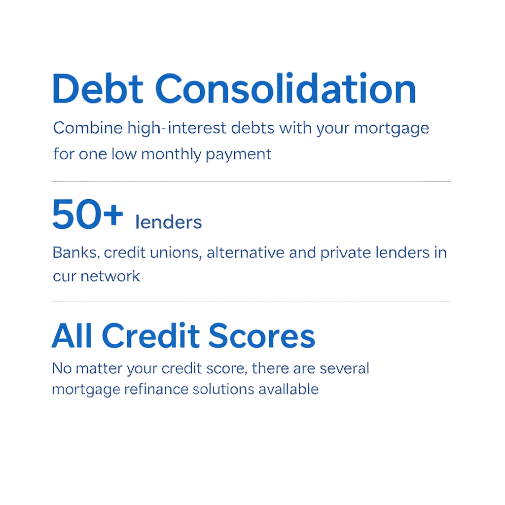 Refinance your mortgage to consolidate debt into one lower monthly payment