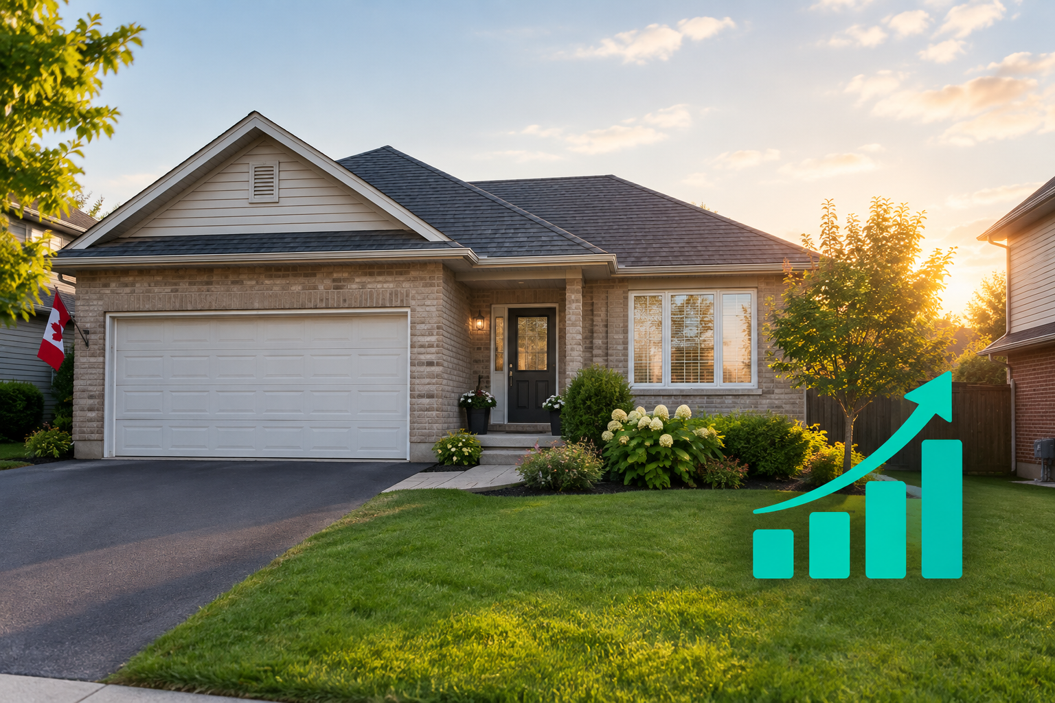 Ontario home with equity illustration, showing how home equity supports a mortgage with late payments